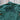 View of Green Western shirt with embroidered “man and rider” motif across yokes and cuffs