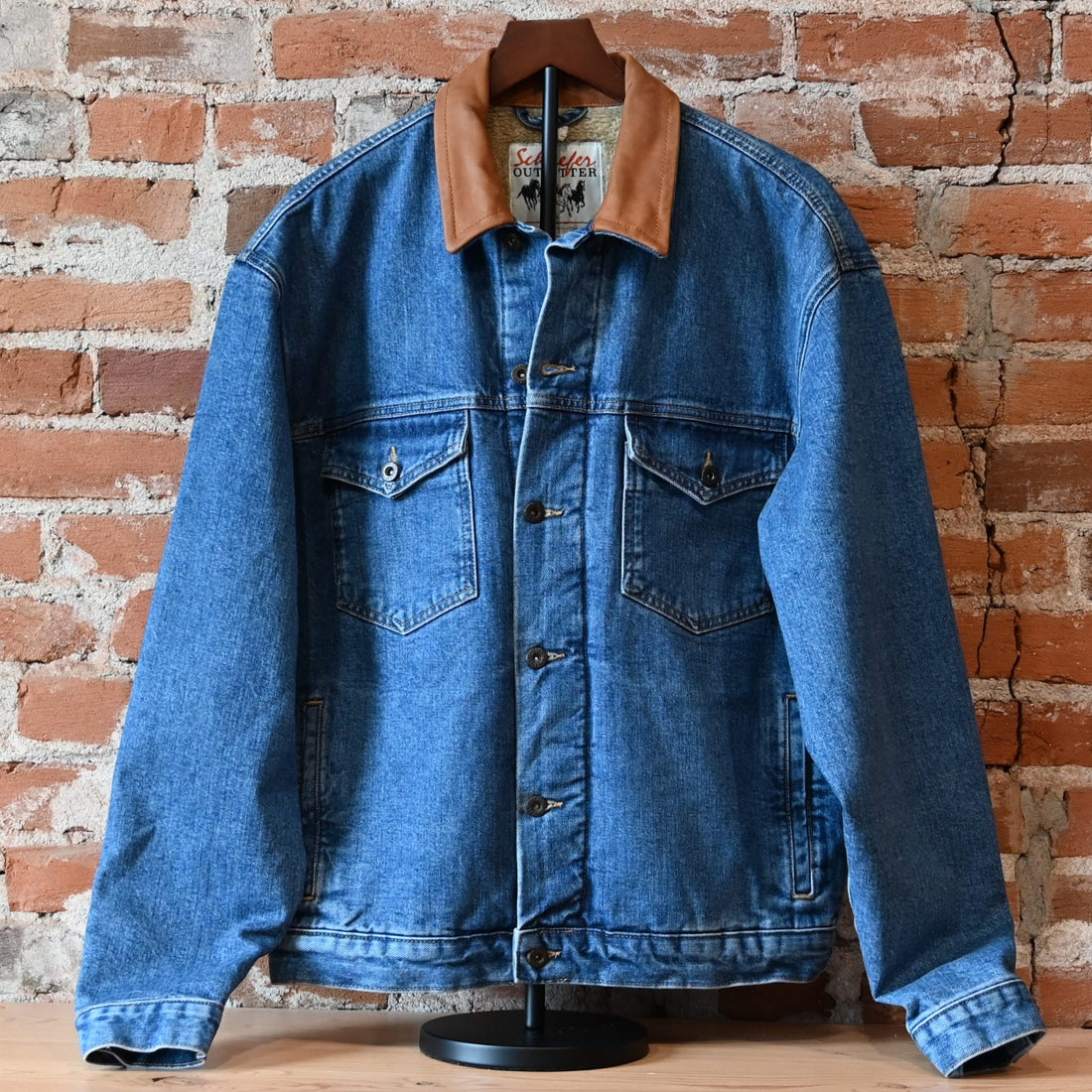 Schaefer Legend Denim Jacket with Fleece Blanket Lining - Medium Indigo