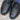 View of Hondo 14" cowboy boot with purple top, black retan vamp, medium round toe, and spur ledge