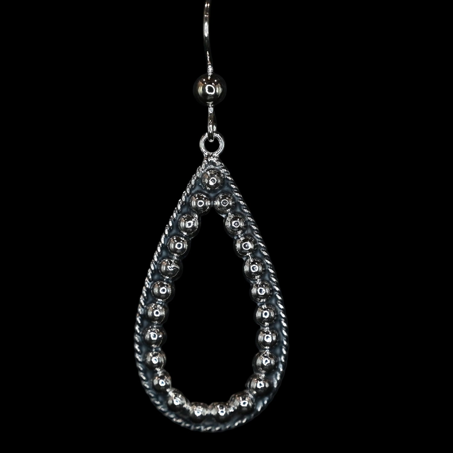 Vogt Silversmiths Blair Wild Rider sterling silver teardrop earrings with beadwork