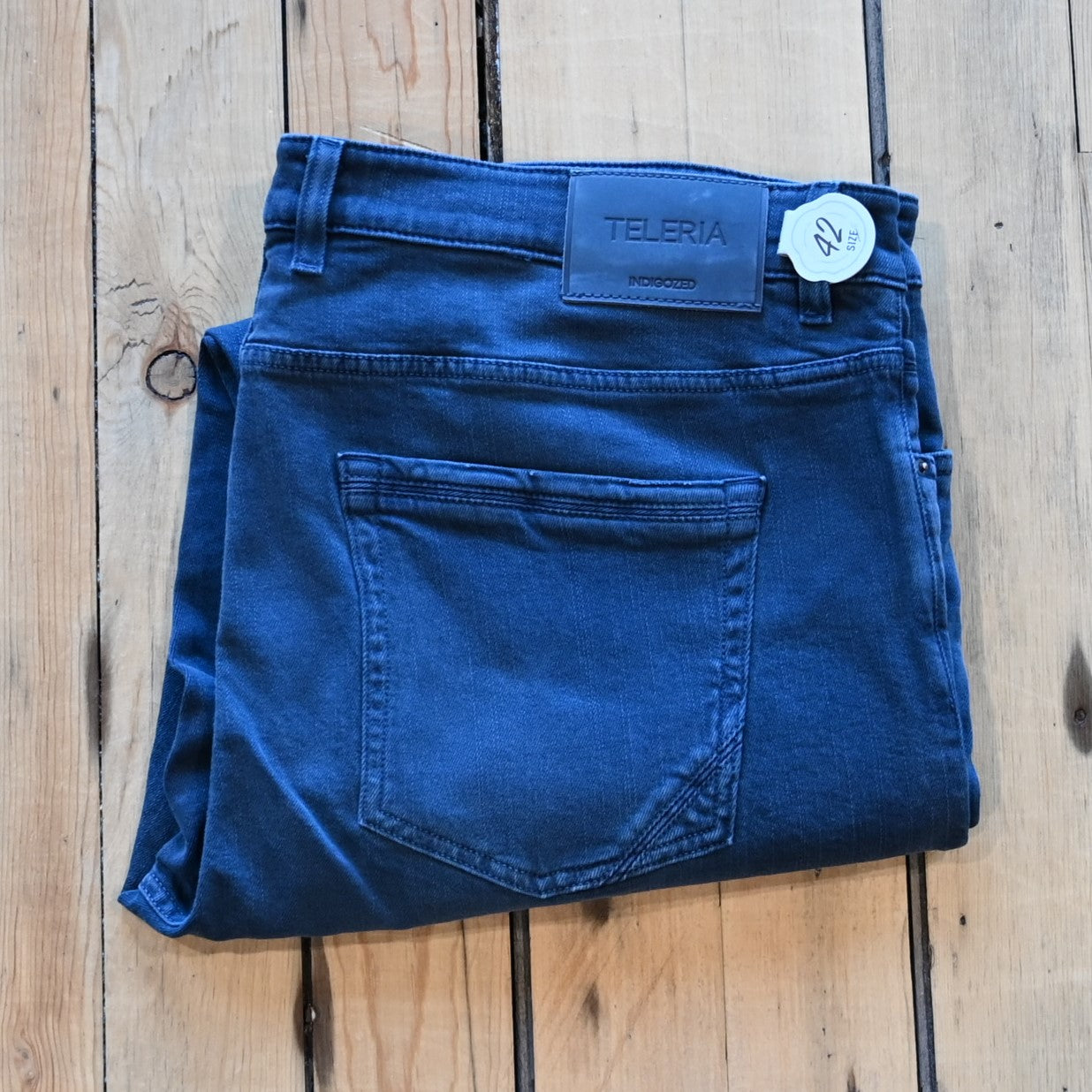 Teleria Zed 5 Pocket Jeans in B. Oxford soft Italian denim with modern tailored fit
