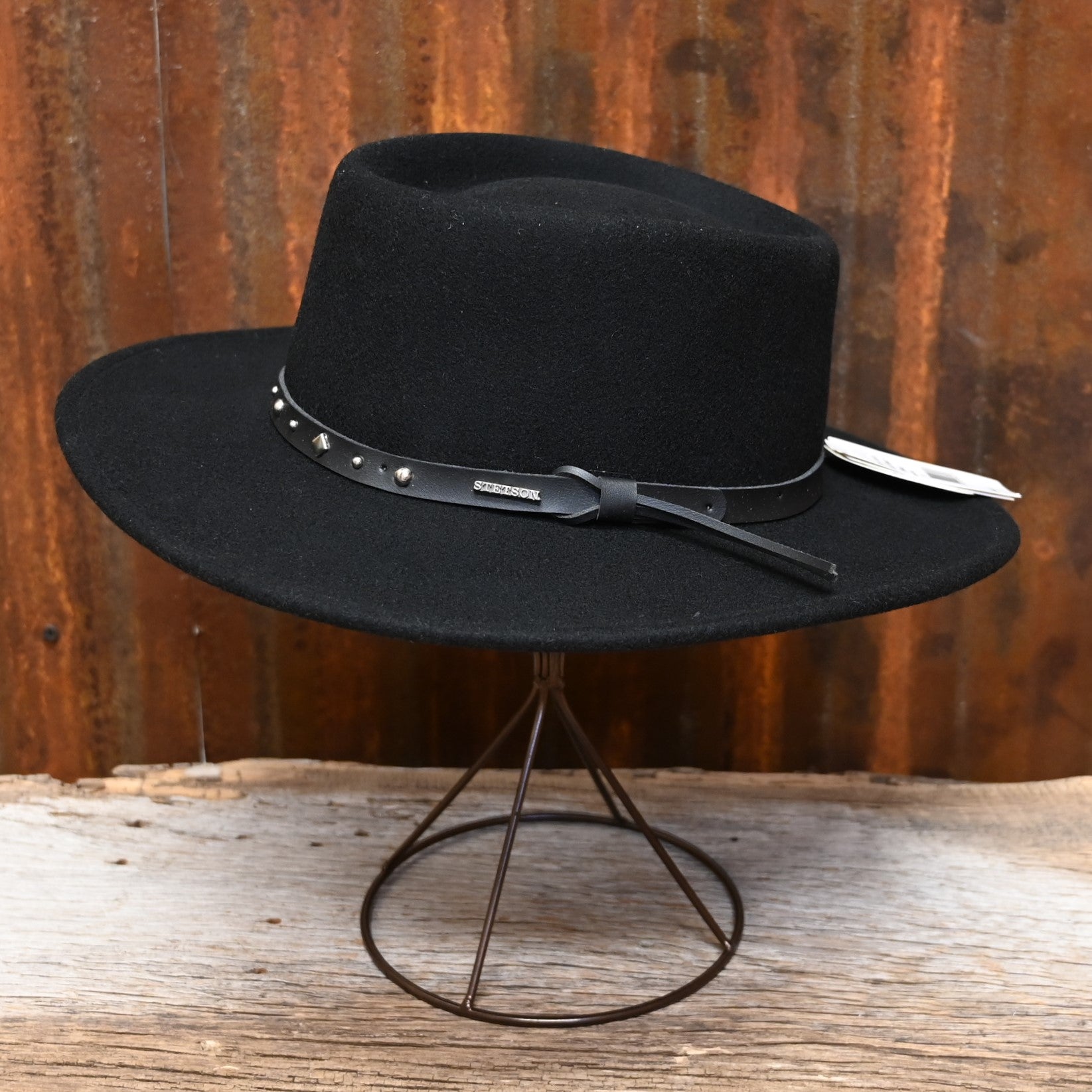 Stetson 黒 Stetson Black Hawk - Black - Crushable – Atomic 79