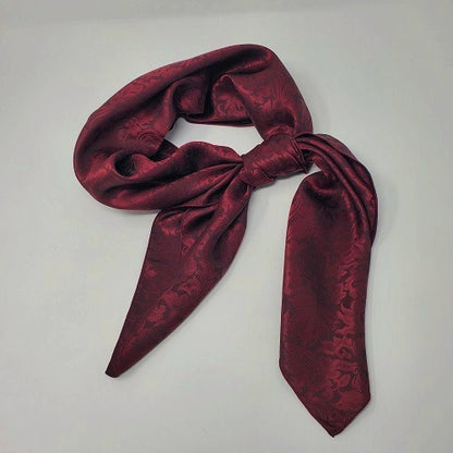 Cowboy Images Jacquard Maroon Wild Rag 36x36