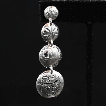 Vogt Silversmiths Kimberly Going Out sterling silver concho dangle earrings