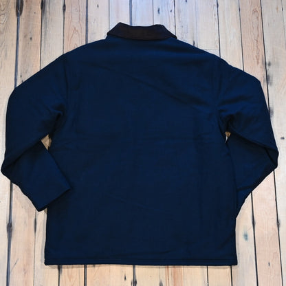 Filson Spokane Insulated Cruiser Jacket in navy wool-blend with snap front and cargo pockets