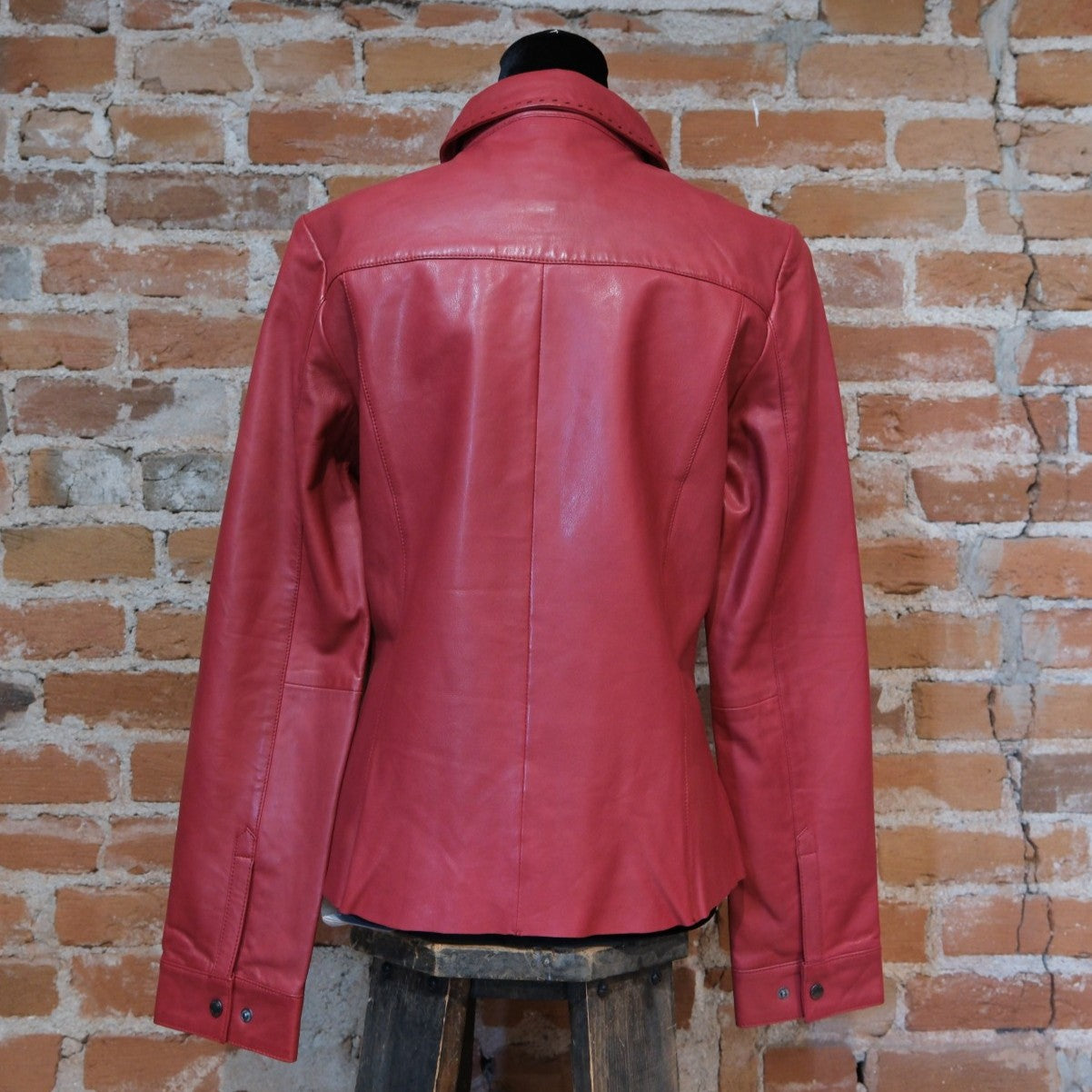Scully Leather Red Lamb Shirt Style Jacket