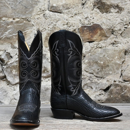 Hondo 13&quot; Cowboy Boot – Black Top with Black Bullhide Vamp