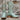 View of Hyer LEAWOOD 13" boots showcasing Robin's Egg burnished cowhide top and teal burnished cowhide vamp with Cutter toe and leather stacked heel