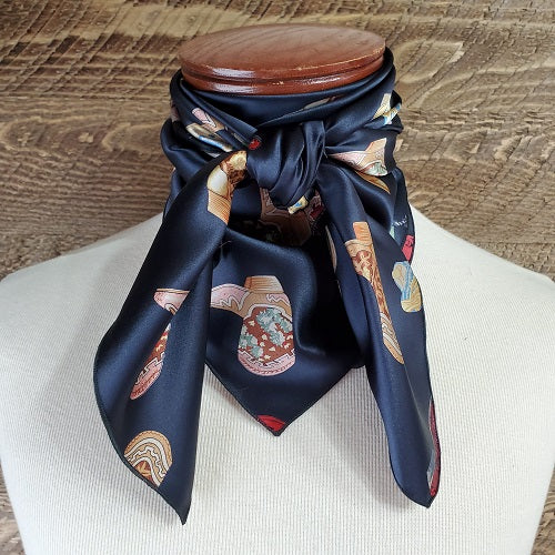 Cowboy Images Charmeuse Boots On Black 36x36 wild rag