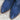 View of Macie Bean 15″ “Midnight In Paris” boot in marine blue suede with almond toe and cowgirl heel
