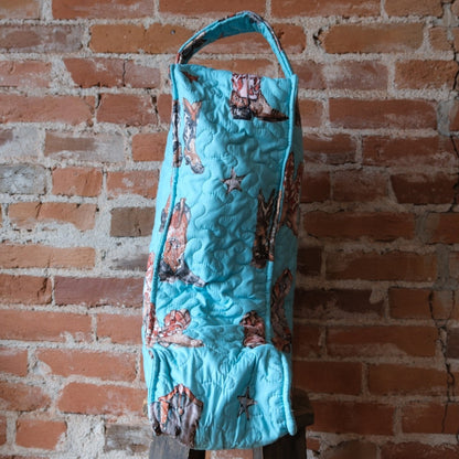 Ida Mae Home - Turquoise Thunderbird Quilted Boot Bag - Tall