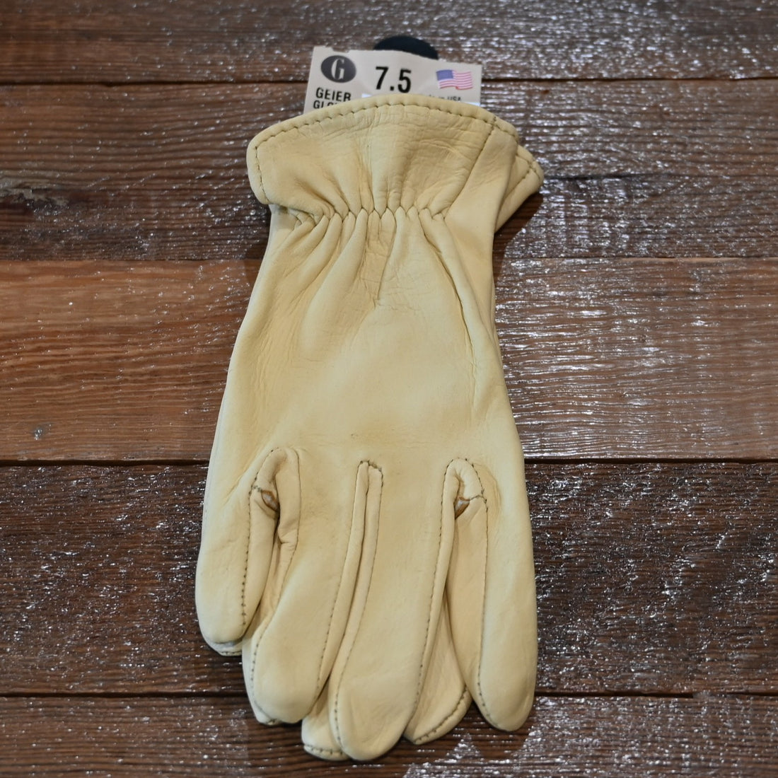 Geier Gloves tan deerskin roper glove with reinforced palm patch