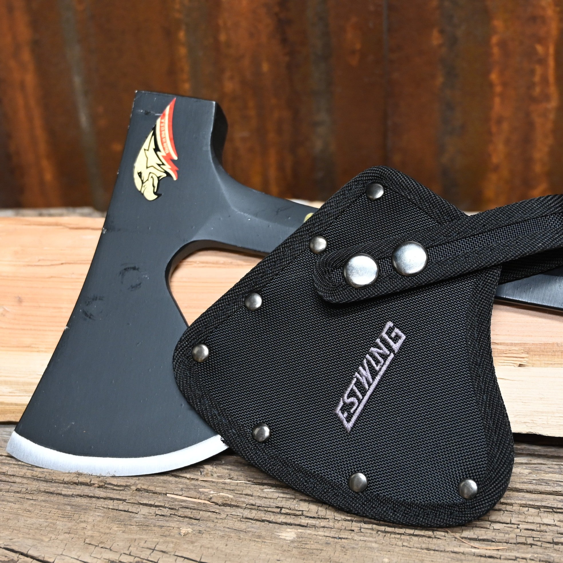 Estwing Special Edition Camper’s Axe long handle matte black forged steel with sheath