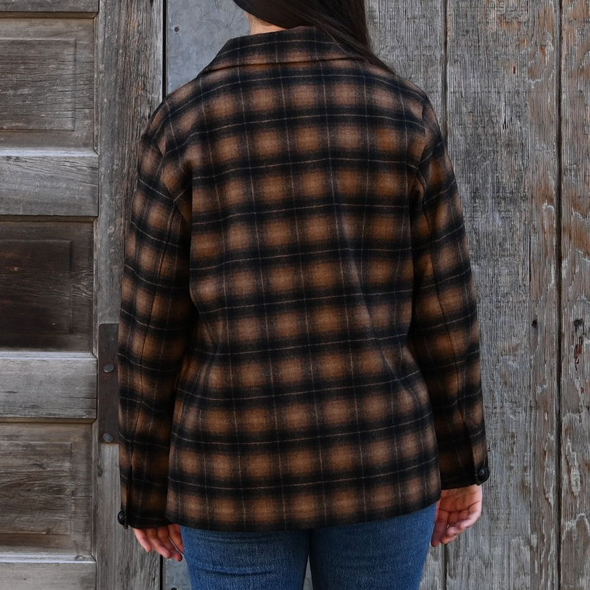 Filson – Ladies Unconstructed Wool Blazer (Bronze/Brown Plaid)