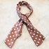 Cowboy Images Charmeuse 3/8" White Dot on Brown