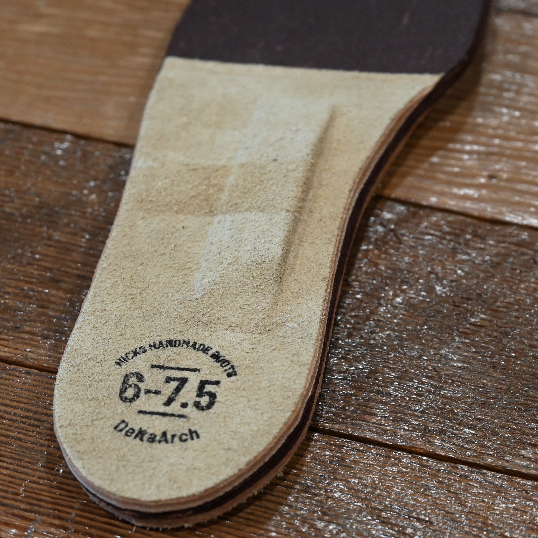 Nicks Boots DeltaArch Full Leather Insoles with arch support built-in
