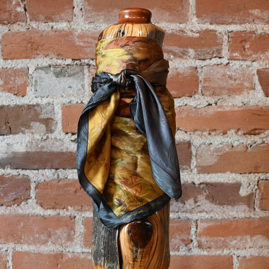 Rockmount silk scarf “Nothing But Buffalo &amp; Sky” 36x36 buffalo and sky motif