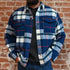 View of Filson Jac-Shirt featuring flap-covered chest pockets and straight hem