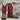 View of Hondo 13" cowboy boot with red volcano top, sand nubuck bullhide vamp, and medium square toe