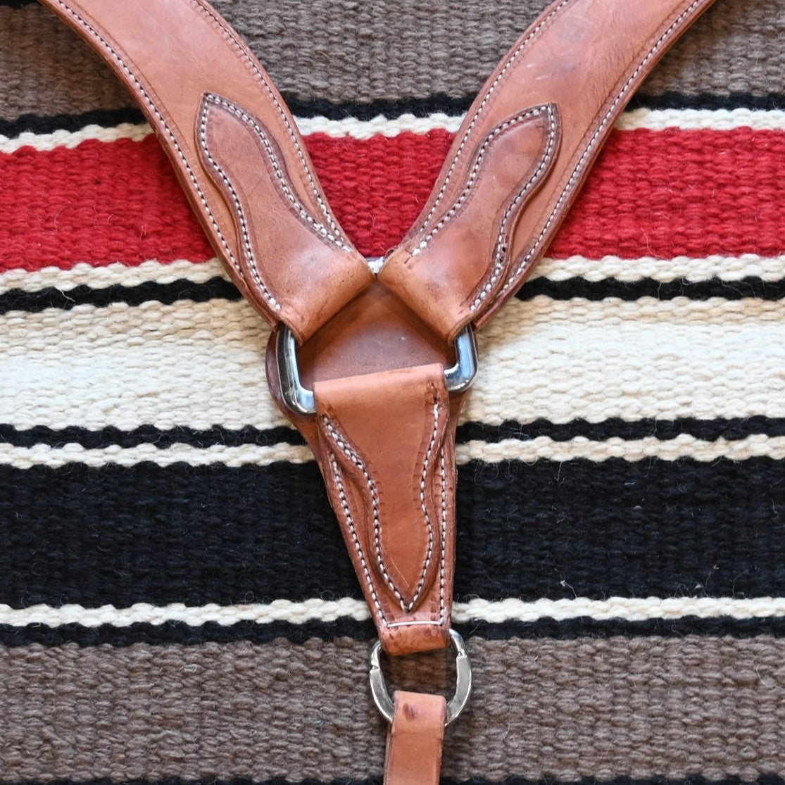 Berlin Custom Leather 2 1/2 inch roper-style leather breast collar