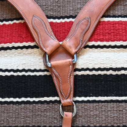 Berlin Custom Leather 2 1/2 inch roper-style leather breast collar