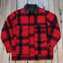Filson Spokane Insulated Cruiser Jacket in red/black windowpane with snap front and flap pockets