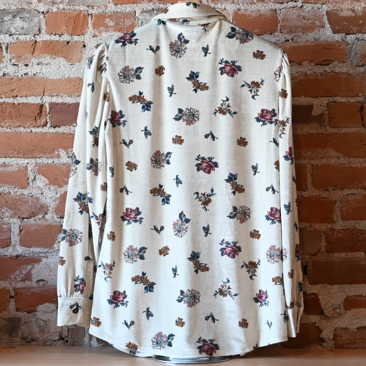 Ladies crushed velvet Gianna Blouse by Tasha Polizzi, rich texture and elegant silhouette