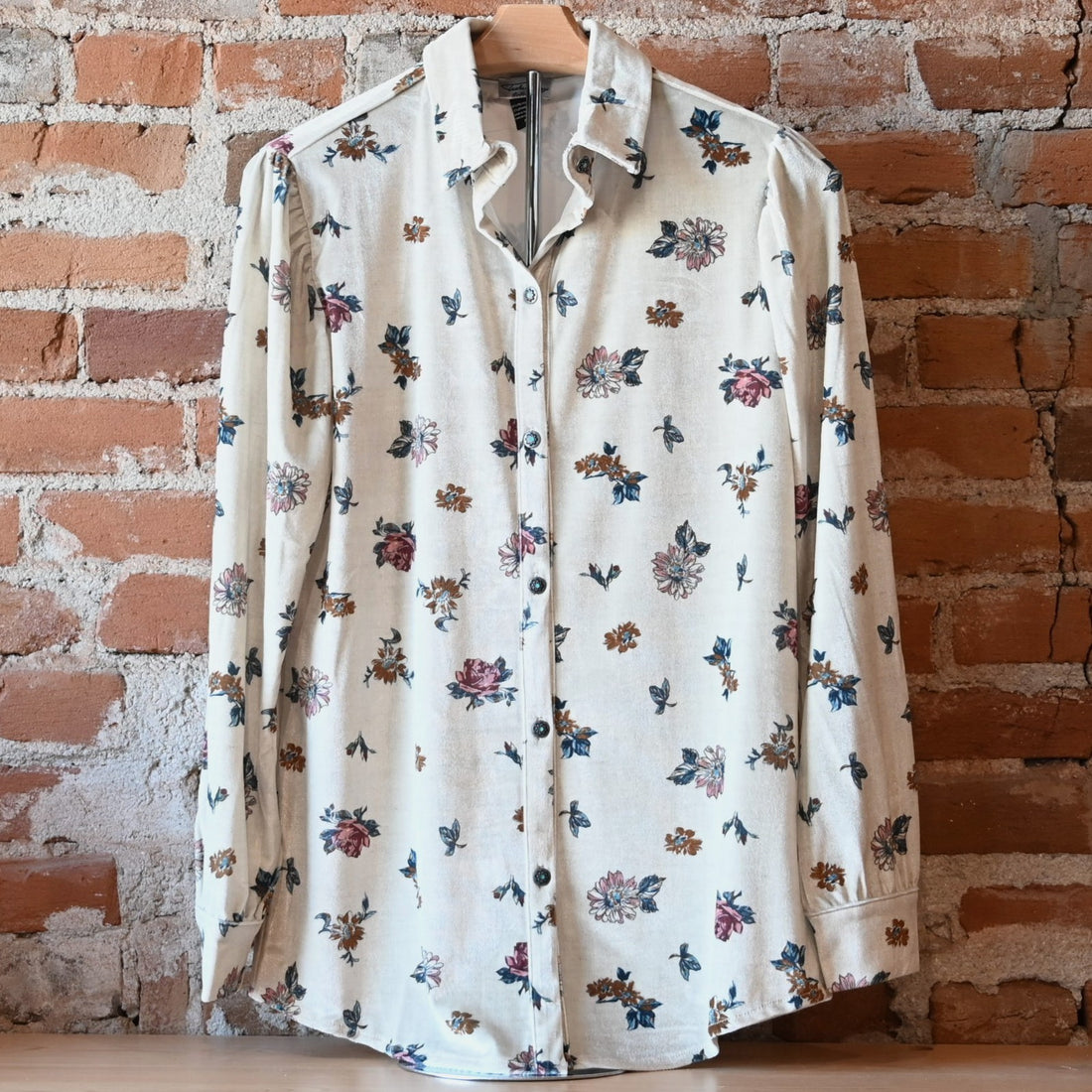 Ladies crushed velvet Gianna Blouse by Tasha Polizzi, rich texture and elegant silhouette