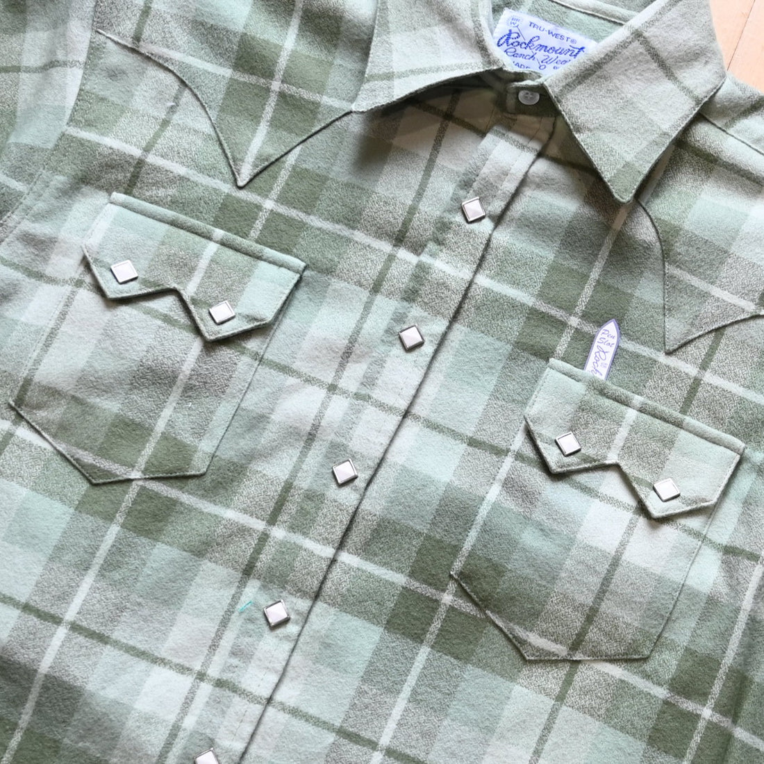 Rockmount premium organic plush flannel shirt in sage