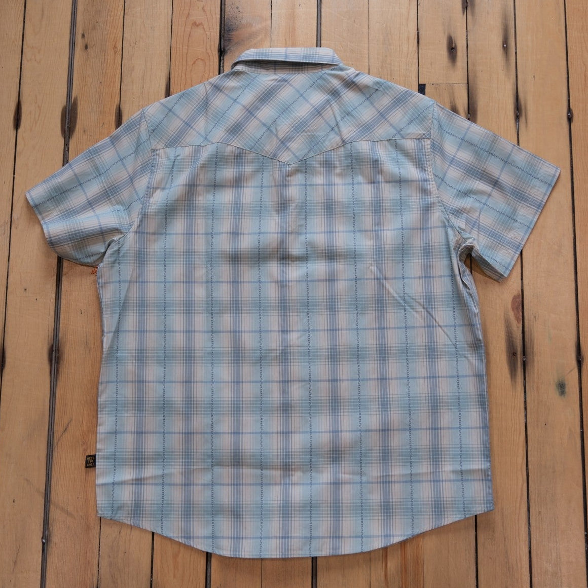 Howler Bros H-Bar-B Snapshirt in Prairie Plaid: Seafoam.