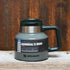 Stanley 20 oz Admiral’s Mug in Hammertone Green with wide base and lid