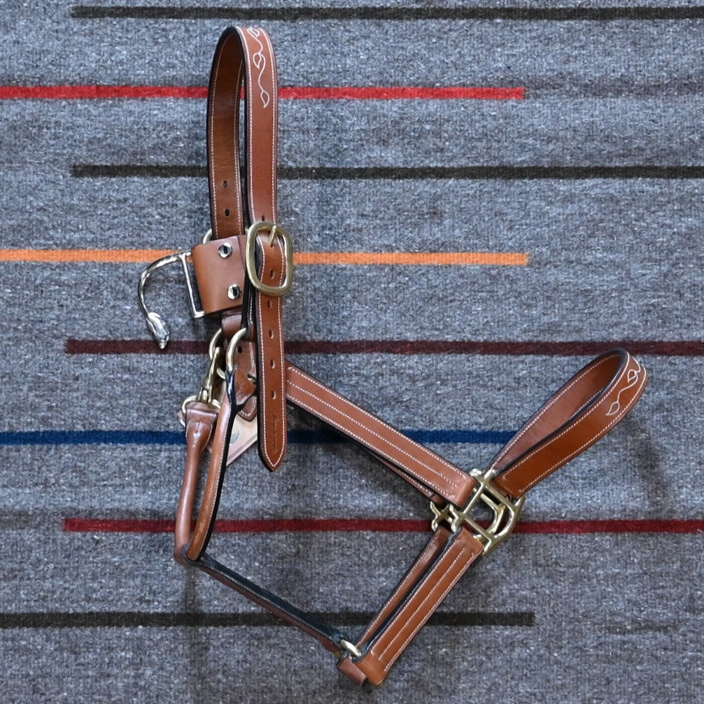 Toklat Silverleaf Fancy Halter in Golden Oak leather, size large