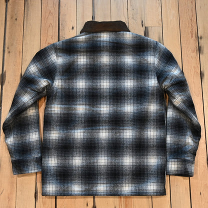 Filson Spokane Insulated Cruiser Jacket in charcoal ombre wool-blend with front snap pockets