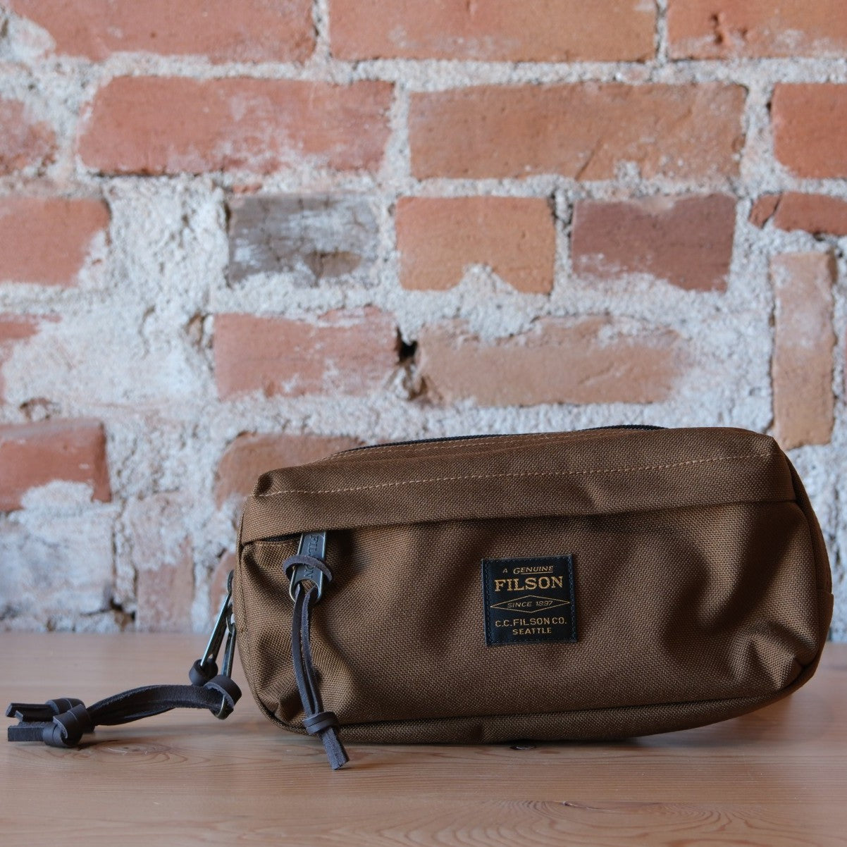 Filson Dryden Crossbody Bag in Whiskey.