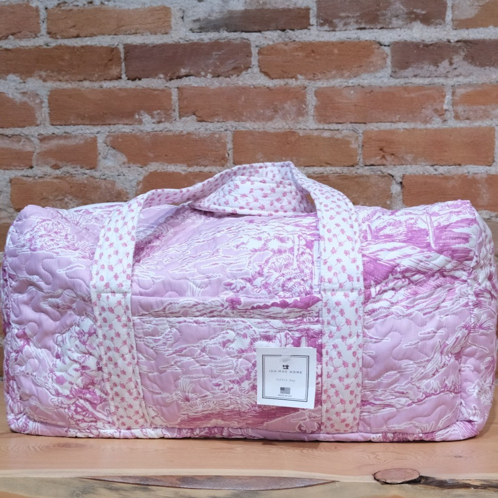 Ida Mae Home - Buffalo Toile Blossom Quilted Duffle Bag