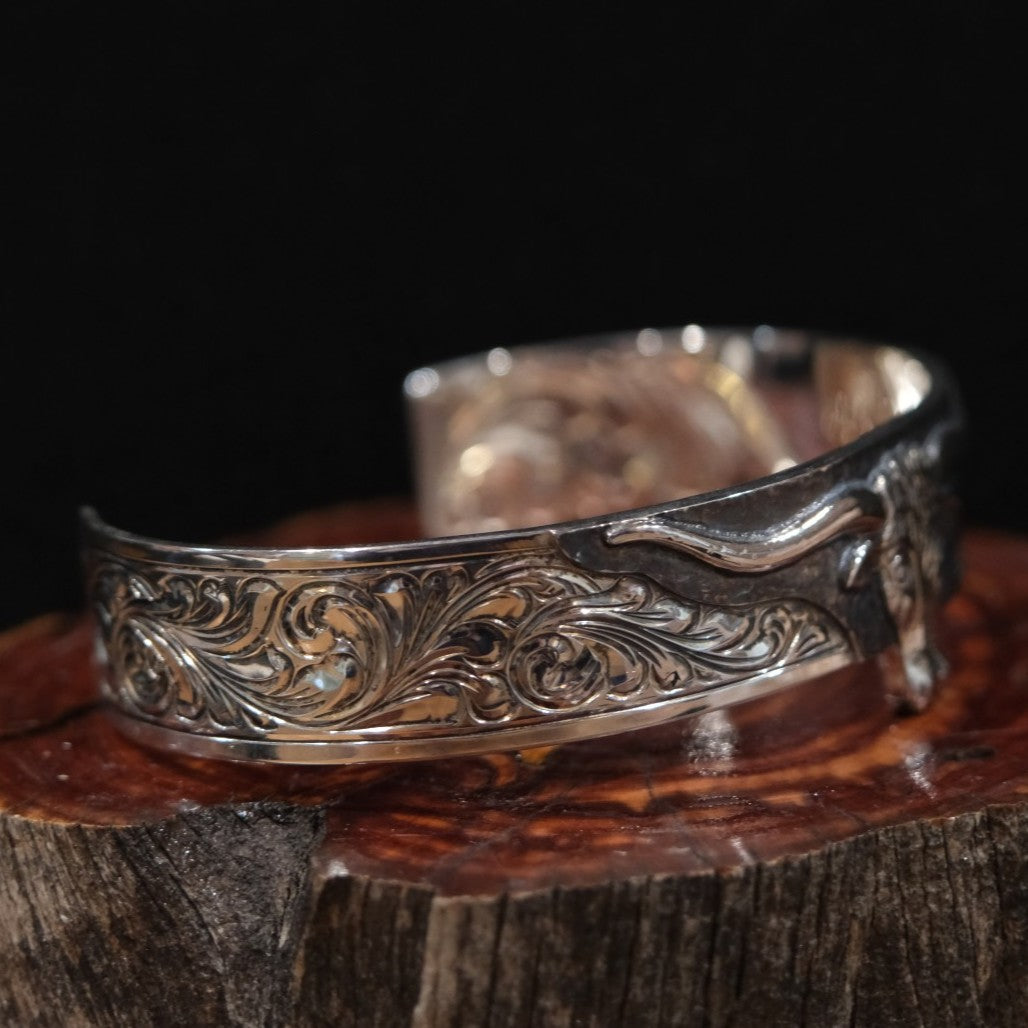 Vogt Silversmiths The Heritage Longhorn Cuff - Sterling Silver Western Jewelry