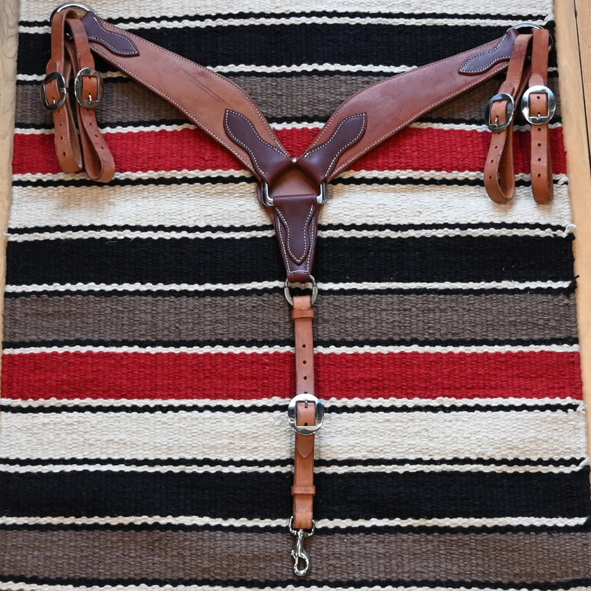 Berlin Custom Leather roper-style leather breast collar