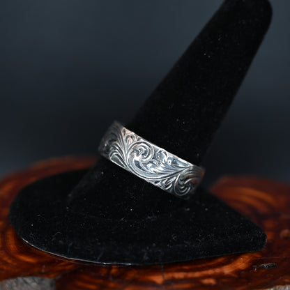 Vogt Silversmiths The Holden sterling silver engraved ring