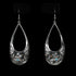 Vogt Silversmiths turquoise blossom teardrop sterling silver earrings with turquoise center