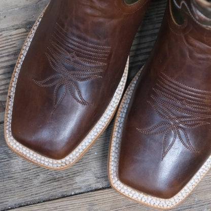 Hyer KINCAID 13" - Dark Fern Green Top with Aged Saddle Brown Vamp