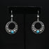 Vogt Turquoise by Blair sterling silver earrings with turquoise and rope-edge design
