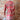 Ladies Colt 44 Tunic in rouge serape pattern with pearl snaps, self-tie belt, collar, and double breast pockets