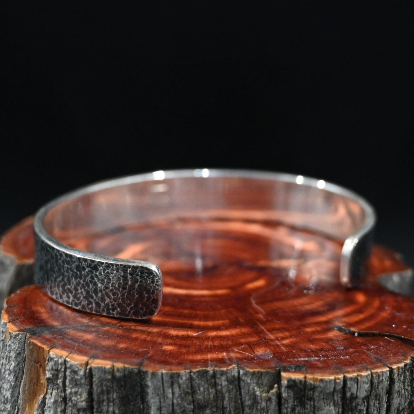 Vogt Gunsmith Cuff – hammered sterling silver cuff bracelet, optional copper interior