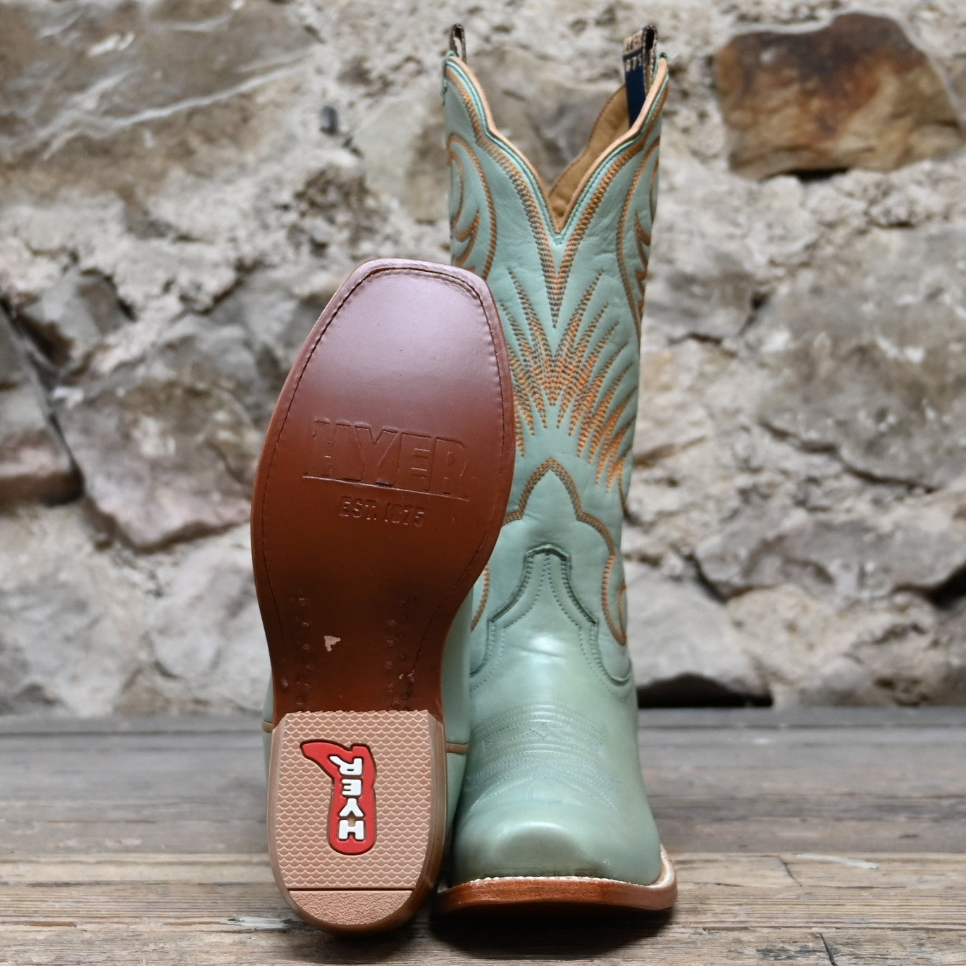 View of Hyer LEAWOOD 13&quot; boots showcasing Robin&