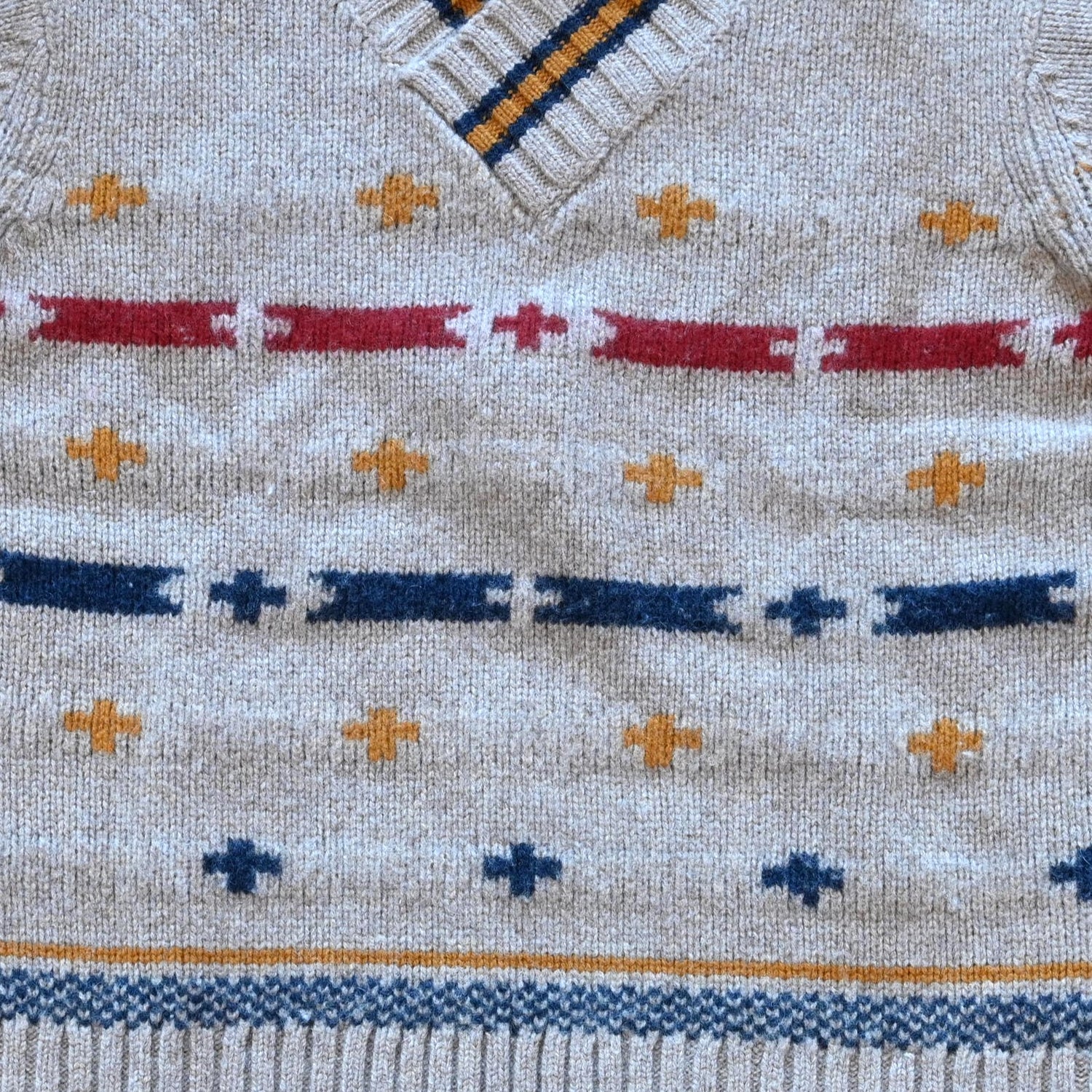 Pendleton – Hallie Marino Sweater (Barley with Multicolor Graphic)