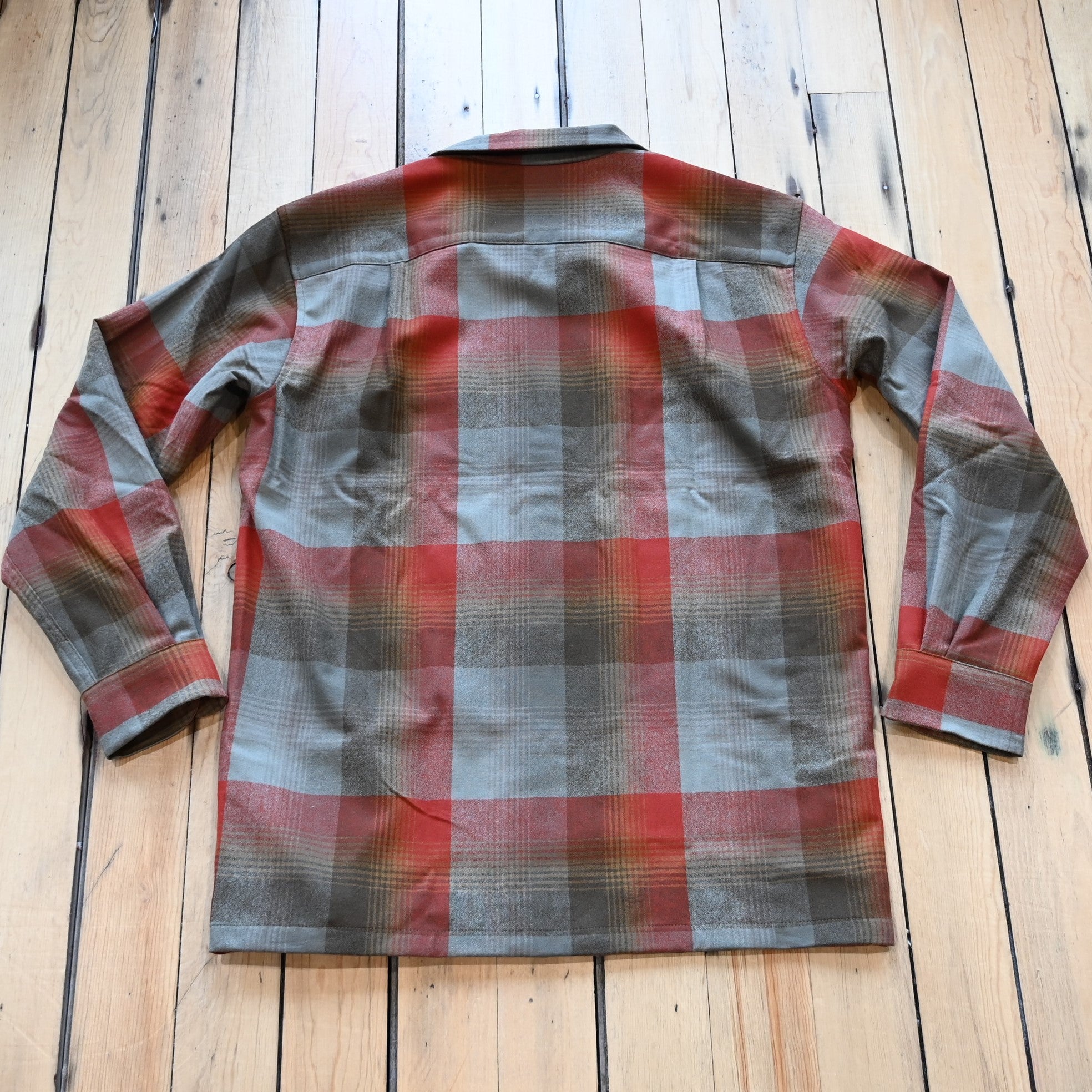 Pendleton – Men's Wool Board Shirt in Tan Red Plaid – Atomic 79