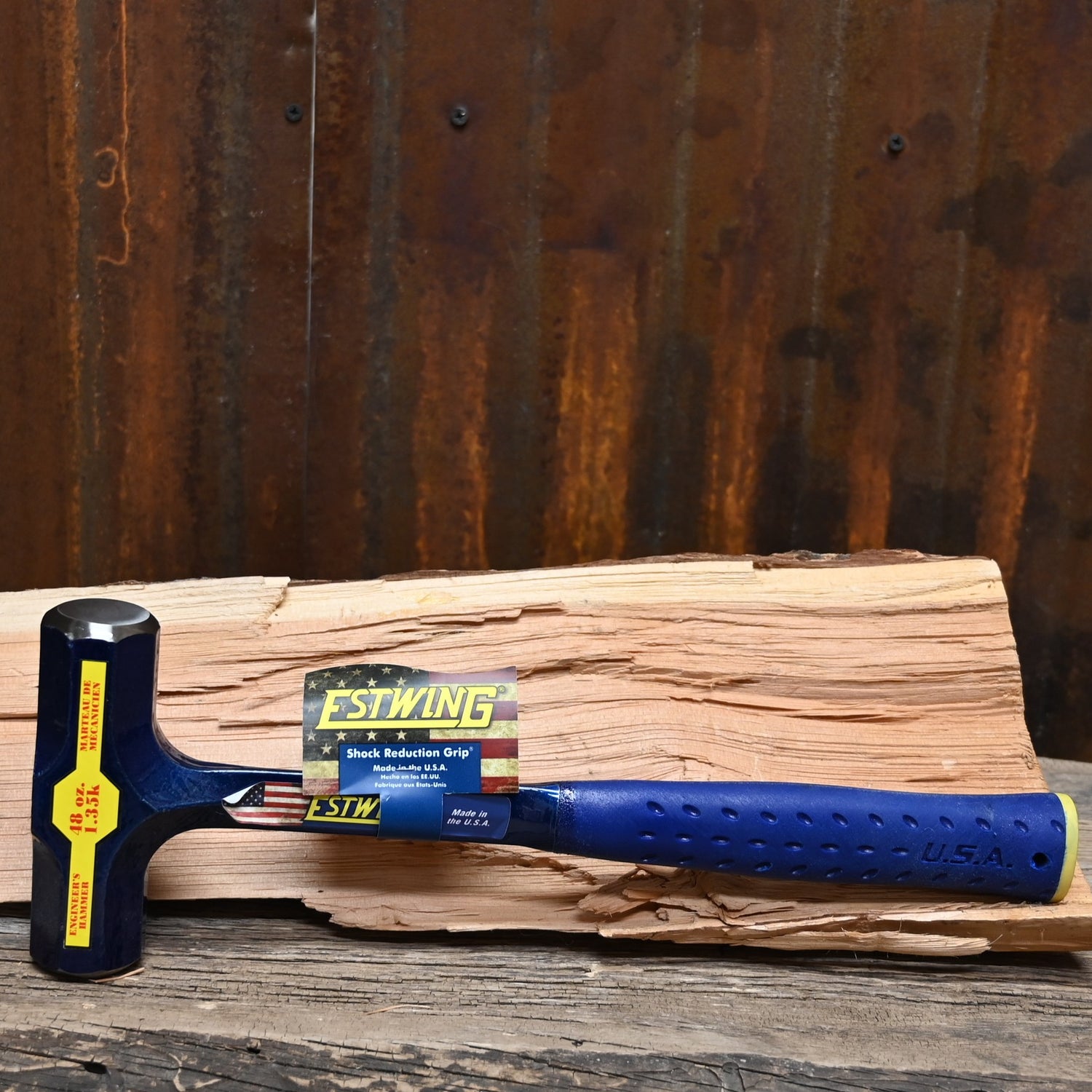 Estwing 48 oz engineer’s hammer one-piece forged steel with shock-reduction grip