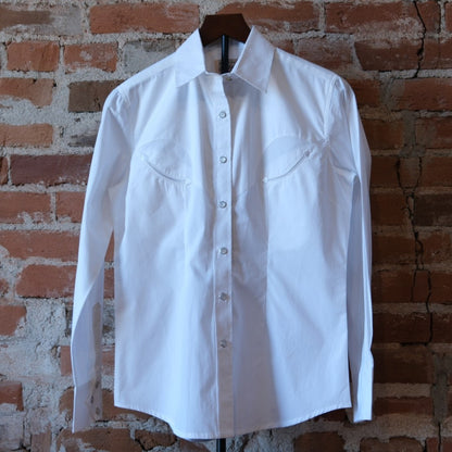 Rockmount Ladies Classic White Poplin Cotton Western Shirt