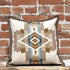 View of Pendleton Rock Point pillow in ivory mix geometric wool-blend with feather down insert