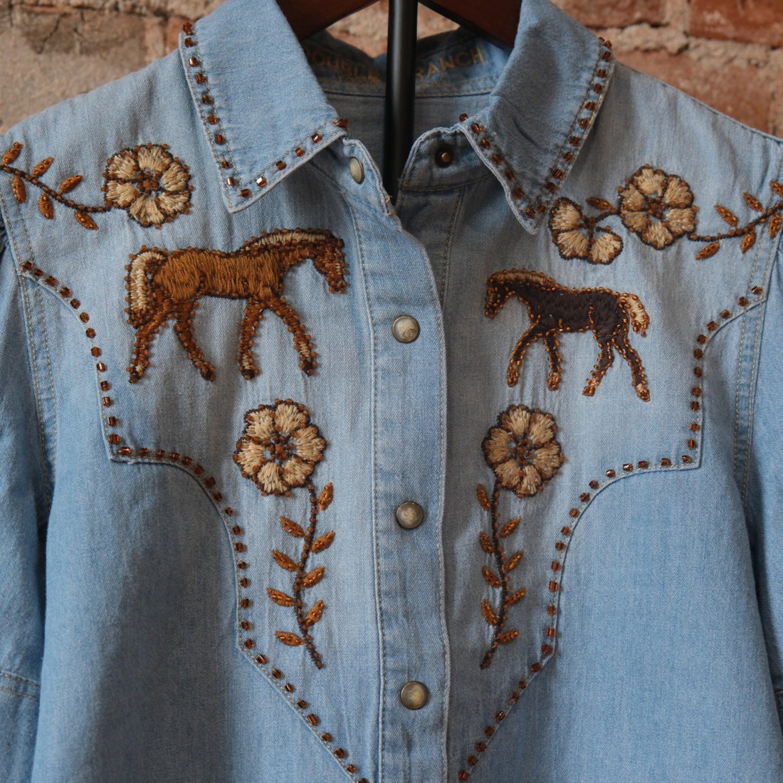 Double D Ranch Little Blues Pony Top - Chambray